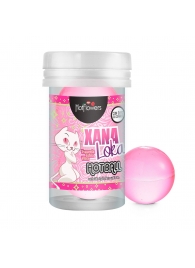 Лубрикант на силиконовой основе с эффектом вибрации Xana Loka Hot Ball (2 шарика по 3 гр.) - HotFlowers - купить с доставкой в Петропавловске-Камчатском