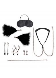 Большой эротический набор из 12 предметов Interchangeable Collar   Nipple Clips Set - Lux Fetish - купить с доставкой в Петропавловске-Камчатском