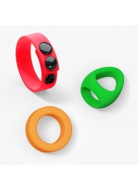 Набор из 3 разноцветных эрекционных колец Kit Neon Ring - Love to Love - в Петропавловске-Камчатском купить с доставкой