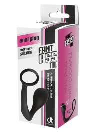 Черное эрекционное кольцо с анальной пробкой Anal Plug With Cockring - Dream Toys - в Петропавловске-Камчатском купить с доставкой