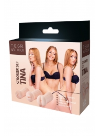 Набор из 3 мастурбаторов The Girl Next Door Tina - Dream Toys - в Петропавловске-Камчатском купить с доставкой