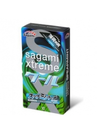 Презервативы Sagami Xtreme Mint с ароматом мяты - 10 шт. - Sagami - купить с доставкой в Петропавловске-Камчатском