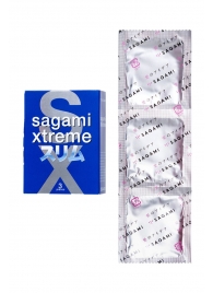 Розовые презервативы Sagami Xtreme FEEL FIT 3D - 3 шт. - Sagami - купить с доставкой в Петропавловске-Камчатском