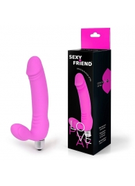 Розовый безремневой страпон Sexy Friend - 1137 - купить с доставкой в Петропавловске-Камчатском