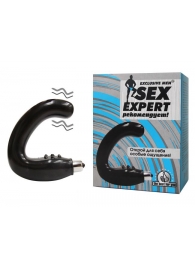 Чёрный массажёр простаты серии Sex Expert - Sex Expert - в Петропавловске-Камчатском купить с доставкой
