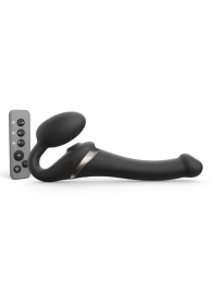 Черный безремневой страпон Multi Orgasm Size S с клиторальной стимуляцией - Strap-on-me - купить с доставкой в Петропавловске-Камчатском