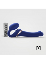Синий безремневой страпон Multi Orgasm Size M с клиторальной стимуляцией - Strap-on-me - купить с доставкой в Петропавловске-Камчатском