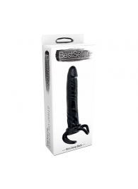 Чёрная насадка-фаллос для двойного проникновения INFLATABLE DILDO SLIM DONG  - 13,5 см. - Toyz4lovers - в Петропавловске-Камчатском купить с доставкой