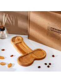 Деревянное блюдо для подачи в форме члена (32,5 х 20 х 1,7 см) - Сима-Ленд - купить с доставкой в Петропавловске-Камчатском