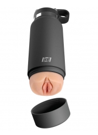 Серый мастурбатор в виде бутылки F*ck Flask - Pipedream - в Петропавловске-Камчатском купить с доставкой