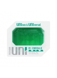 Зеленый мастурбатор-стимулятор Tenga Uni Emerald - Tenga - в Петропавловске-Камчатском купить с доставкой
