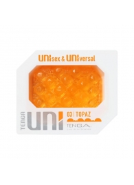 Оранжевый мастурбатор-стимулятор Tenga Uni Topaz - Tenga - в Петропавловске-Камчатском купить с доставкой