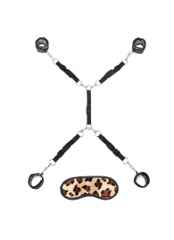 Леопардовая фиксация на матрас для рук и ног Classic Bedspreader - Lux Fetish - купить с доставкой в Петропавловске-Камчатском