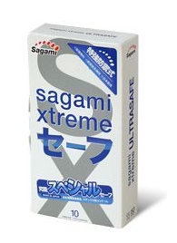 Презервативы Sagami Xtreme Ultrasafe с двойным количеством смазки - 10 шт. - Sagami - купить с доставкой в Петропавловске-Камчатском