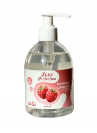 Лубрикант на водной основе Love Protection Raspberry с ароматом малины - 300 мл. - Lola Games - купить с доставкой в Петропавловске-Камчатском