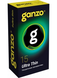 Прозрачные ультратонкие презервативы Ganzo Ultra thin - 15 шт. - Ganzo - купить с доставкой в Петропавловске-Камчатском
