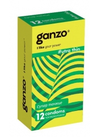 Ультратонкие презервативы Ganzo Ultra thin - 12 шт. - Ganzo - купить с доставкой в Петропавловске-Камчатском