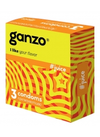 Ароматизированные презервативы Ganzo Juice - 3 шт. - Ganzo - купить с доставкой в Петропавловске-Камчатском