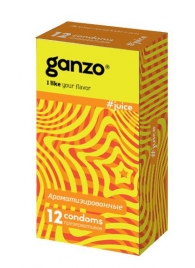 Ароматизированные презервативы Ganzo Juice - 12 шт. - Ganzo - купить с доставкой в Петропавловске-Камчатском