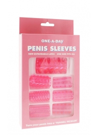 Набор из 7 розовых насадок на пенис ONE-A-DAY PENIS SLEEVES PINK - Seven Creations - в Петропавловске-Камчатском купить с доставкой