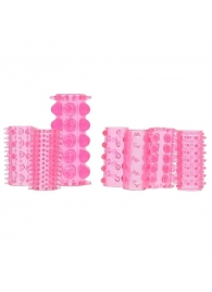 Набор из 7 розовых насадок на пенис ONE-A-DAY PENIS SLEEVES PINK - Seven Creations - в Петропавловске-Камчатском купить с доставкой