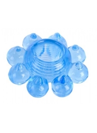 Голубая гелевая насадка-цветок - Toyfa Basic - в Петропавловске-Камчатском купить с доставкой