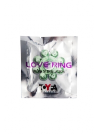 Зеленое эрекционное кольцо-цветок - Toyfa Basic - в Петропавловске-Камчатском купить с доставкой