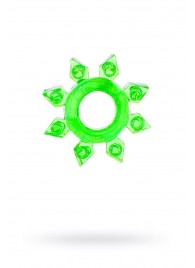 Зеленое эрекционное кольцо-звезда - Toyfa Basic - в Петропавловске-Камчатском купить с доставкой