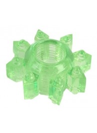 Зеленое эрекционное кольцо-звезда - Toyfa Basic - в Петропавловске-Камчатском купить с доставкой