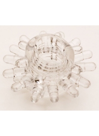 Прозрачное гелевое эрекционное кольцо с шипиками - Toyfa Basic - в Петропавловске-Камчатском купить с доставкой