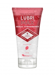 Интимный гель-смазка на водной основе Lubrimax Magic Strawberry - 75 мл. - ИнтелБИО - купить с доставкой в Петропавловске-Камчатском