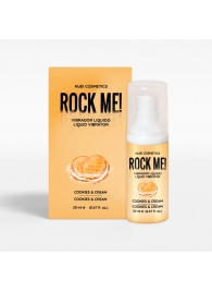 Жидкий вибратор Nuei Rock Me! с ароматом печенья и сливок - 20 мл. - Nuei cosmetics - купить с доставкой в Петропавловске-Камчатском