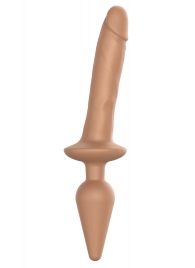 Карамельный двусторонний фаллоимитатор Switch Plug-In Realistic Size S - Strap-on-me