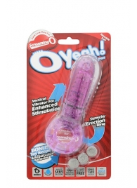 Фиолетовое эрекционное кольцо с вибрацией и пальчиком OYEAH PURPLE - Screaming O - в Петропавловске-Камчатском купить с доставкой
