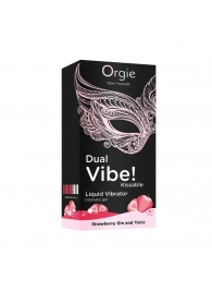 Съедобный жидкий вибратор Dual Vibe! со вкусом клубничного джина с тоником - 15 мл. - ORGIE - купить с доставкой в Петропавловске-Камчатском