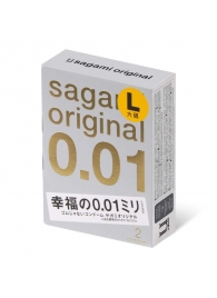Презервативы Sagami Original 0.01 L-size увеличенного размера - 2 шт. - Sagami - купить с доставкой в Петропавловске-Камчатском