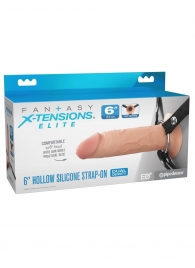 Полый страпон на ремнях 6’’ Hollow Silicone Strap-on - Pipedream - купить с доставкой в Петропавловске-Камчатском