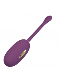 Фиолетовое виброяйцо с электростимуляцией Doreen - Baile - купить с доставкой в Петропавловске-Камчатском