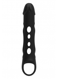 Черная насадка-удлинитель Vibrating Extender With Remote с вибрацией - Dream Toys - в Петропавловске-Камчатском купить с доставкой
