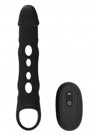 Черная насадка-удлинитель Vibrating Extender With Remote с вибрацией - Dream Toys - в Петропавловске-Камчатском купить с доставкой