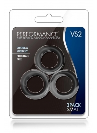 Набор из 3 черных эрекционных колец Black Small Penis Rings - Blush Novelties - в Петропавловске-Камчатском купить с доставкой