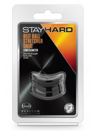 Черное эрекционное кольцо на мошонку Beef Ball Stretcher Snug - Blush Novelties - в Петропавловске-Камчатском купить с доставкой