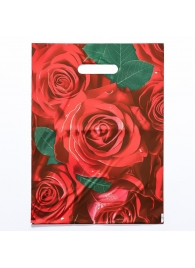 Пакет с цветочным принтом и вырубной ручкой (30х40 см) - Сима-Ленд - купить с доставкой в Петропавловске-Камчатском
