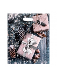 Новогодний пакет с принтом в виде подарков и вырубной ручкой (45х38 см) - Сима-Ленд - купить с доставкой в Петропавловске-Камчатском
