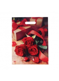 Пакет с принтом в виде роз (31х40 см) - Сима-Ленд - купить с доставкой в Петропавловске-Камчатском