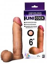 Насадка для страпона фаллической формы UNICOCK 6  - 18 см. - LOVETOY (А-Полимер) - купить с доставкой в Петропавловске-Камчатском