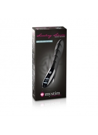 Вибратор с электростимуляцией Sizzling Simon Black Edition - 27 см. - MyStim - купить с доставкой в Петропавловске-Камчатском
