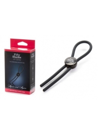Тёмно-серое эрекционное кольцо с зажимом Again and Again Adjustable Cock Ring - Fifty Shades of Grey - в Петропавловске-Камчатском купить с доставкой