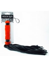 Нежная плеть с красным мехом BDSM Light - 43 см. - БДСМ Арсенал - купить с доставкой в Петропавловске-Камчатском