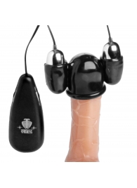 Черная стимулирующая насадка для головки полового члена Multi Speed Vibrating Penis Head Teaser - XR Brands - в Петропавловске-Камчатском купить с доставкой